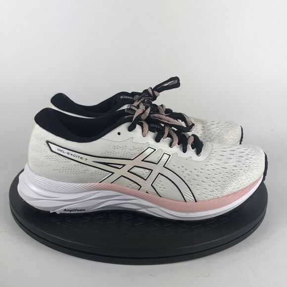 Asics Gel-Excite 7 White/Pink Athletic Running Shoes 1012A840 Women’s Size 7 - Picture 4 of 12